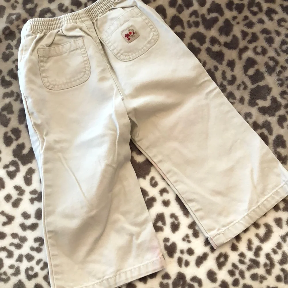 Vintage 2000 Gymboree Embroidered Tan Pants size 24 months Girls